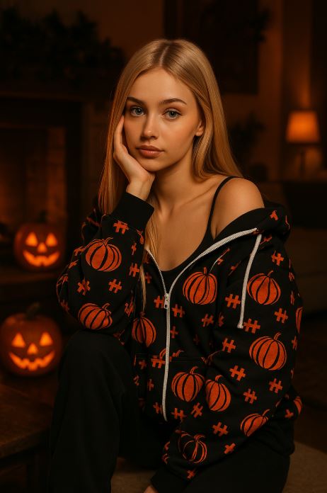 Pumpkin Zip Up Hoodie
